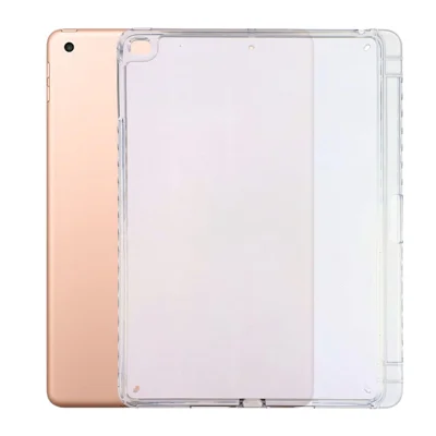 Tablet Case for iPad 9.7-inch (2018)  /  (2017)  / Pro 9.7 inch (2016)  /  Air 2 Clear Crystal Cover with Pencil Slot Shockproof TPC + PC Shell - Transparent