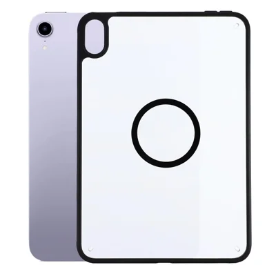 Coque magnétique pour iPad mini (2024) / (2021) cadre couleur unie, panneau arrière transparent mat, housse TPU + PC - Transparent
