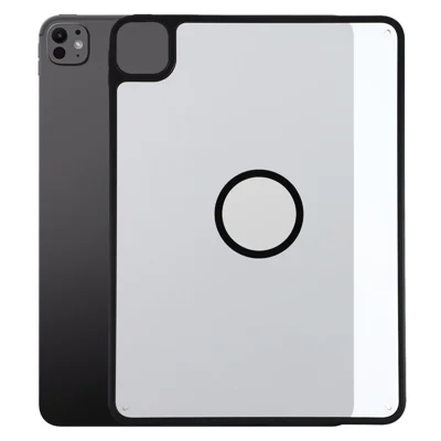 Magnetic Case for iPad Pro 11 (2025)  /  (2024) Solid Color Frame Matte Transparent Back Panel TPU + PC Cover - Transparent