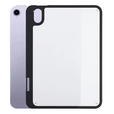 Tablet-Hülle für iPad mini (2024) / (2021) Sturzsicher Matt PC + TPU Schutzhülle mit Stifthalter – Matt Schwarz