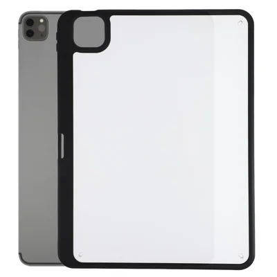 Case for iPad Air 13 (2025) / (2024) / iPad Pro 12.9 (2022) / (2021) / (2020) / (2018) Matte PC + TPU Protective Cover with Pencil Holder - Matte Black