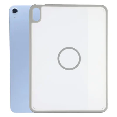 Tablet-Hülle für iPad Air 11 (2026) / (2025) / (2024) / Air (2022) / Air (2020) Bereifte Abdeckung mit Stiftschlitz Stoßfester TPU + PC-Shell - Mattgrau
