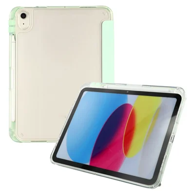 MUTURAL Crystal Shield Case for iPad (2025)  /  10.9 (2022) Trifold Stand Tablet Cover - Green