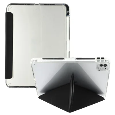 MUTURAL Crystal Shield Housse pour iPad Pro 13 (2025) / (2024) Couverture Trifold Support - Noir
