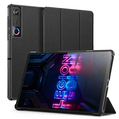  Dux Ducis for Lenovo Legion Y700 (Gen 5) Case DUX DUCIS Domo Series Tri-fold Stand PU Leather Tablet Cover - Black