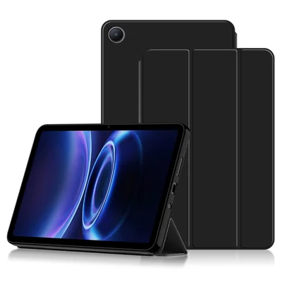 For Xiaomi Redmi Pad 2 9.7 / Pad 2 SE Case PU Leather TPU Back Trifold Stand Tablet Cover - Black