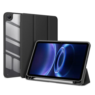 DUX DUCIS for Xiaomi Poco Pad C1 / Redmi Pad 2 SE / Redmi Pad 2 9.7 Case  TOBY Series Tri-fold Stand PU Leather Tablet Cover - Black