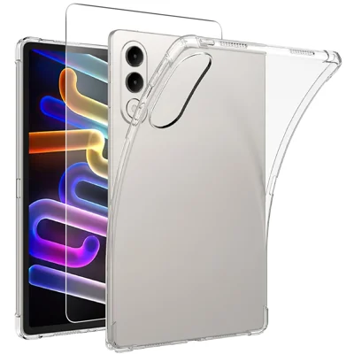 Fodral till Lenovo Yoga Tab 11 TPU Drop-Resistent Klar Tablettäckare + Härdat Glas Skärmskydd