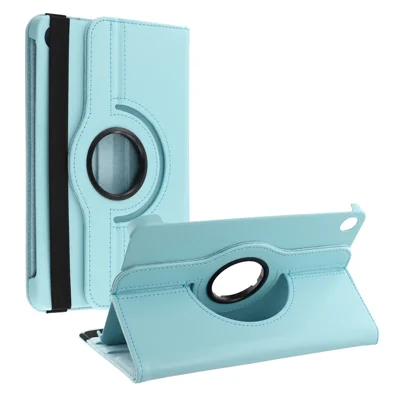 For Xiaomi Redmi Pad 2 9.7 Case Rotating Stand PU Leather + PC Tablet Cover with Elastic Band - Baby Blue