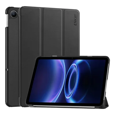  HAT PRINCE for Xiaomi Redmi Pad 2 SE Trifold Stand Cover ENKAY  PU Leather + PC Tablet Case - Black