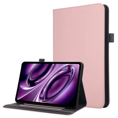 For Xiaomi Redmi Pad 2 9.7  /  Pad 2 SE Case Foldable Stand Leather Tablet Cover with Handheld Wristband - Pink