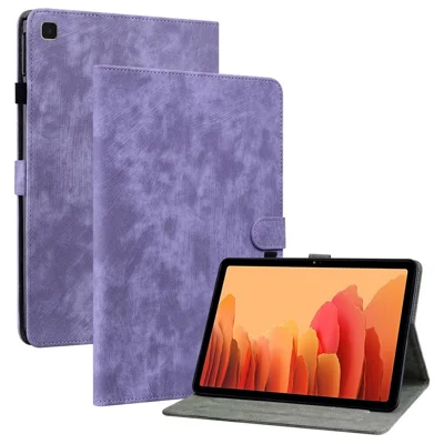 Hülle für Samsung Galaxy Tab A7 10,4 (2022) / (2020) mit Ständer, Kartenfach, Kunstleder, Tiger-Muster, Tablet-Hülle – Lila