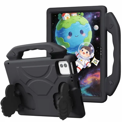 Tablet Case For Xiaomi Poco Pad X1 / Pad 8 / Pad 8 Pro / Pad 7 / Pad 7 Pro EVA Thumb Kickstand Cover - Black