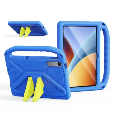 DUX DUCIS for Xiaomi Poco Pad C1 / Redmi Pad 2 9.7 Puff Series Tablet Case with Kickstand EVA Kids Shockproof Cover - Blue
