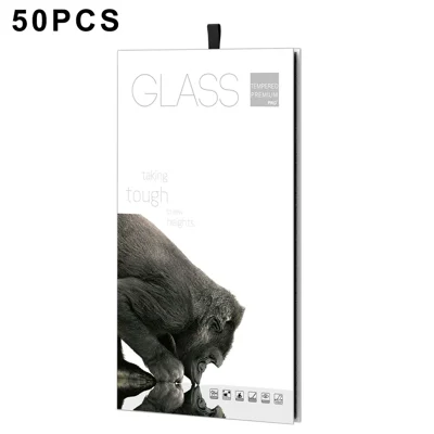 50Pcs 10.5 inch Tempered Glass Screen Protector Packaging Box Foldable Hard Case with Hook - White