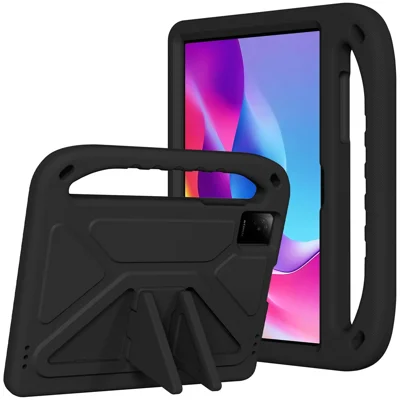 For TCL Tab 10L Gen 4 Case Hand Grip Kickstand Tablet EVA Cover - Black