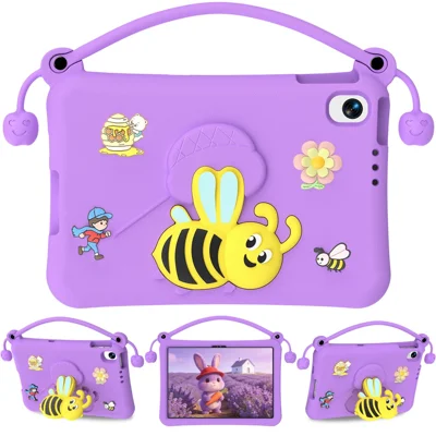 EVA Case For Xiaomi Redmi Pad 2 SE / Redmi Pad 2 9.7 Bee Style Kickstand Tablet Cover with Carry Handle - Purple