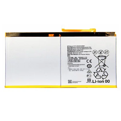 Batteria Li-Polimero di Ricambio di Alta Qualità per Huawei MediaPad M3 Lite 10 BAH-AL00 BAH-W09 BAH-L09 3,80V 6500mAh (Senza Logo) (Codice: HB26A510EBC)