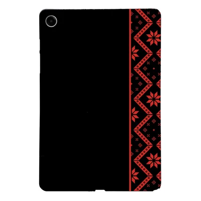 For Samsung Galaxy Tab A9+  /  A11+ Case Pattern Printing Soft TPU Tablet Cover - Red Ethnic Pattern