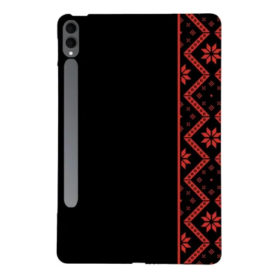 Funda de tableta de TPU blando con estampado de patrón para Samsung Galaxy Tab S11 Ultra / S10 Ultra / S9 Ultra / S8 Ultra - Patrón étnico rojo