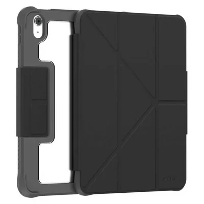 MUTURAL pour iPad (2025) / iPad 10,9 (2022) Étui avec Support Stylo en Cuir + PC + TPU Étui de Tablette Anti-chute - Noir