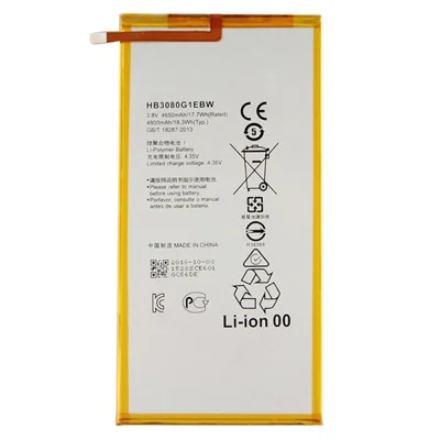 Per Huawei MediaPad M1 8.0 3.8V 4650 mAh Batteria Ricaricabile Li-ion Sostituzione Parte (Codice: HB3080G1EBW) (senza logo)