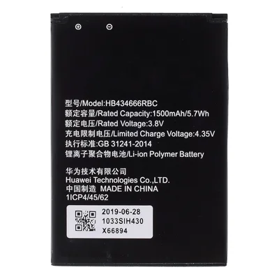 Pour Huawei Router E5573 3,80V 1500mAh Batterie Li-ion rechargeable pièce de rechange (Encode: HB434666RBC) (sans logo)