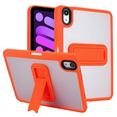 Pour iPad Air 11 (2025) / (2024) / Air (2022) / (2020) / iPad Pro 11 pouces (2018) Étui pour tablette acrylique + silicone avec support pliable et logement intégré pour stylet - Orange