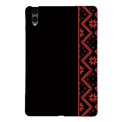 For Samsung Galaxy Tab S12+ Case Pattern Printing Soft TPU Tablet Cover - Red Ethnic Pattern