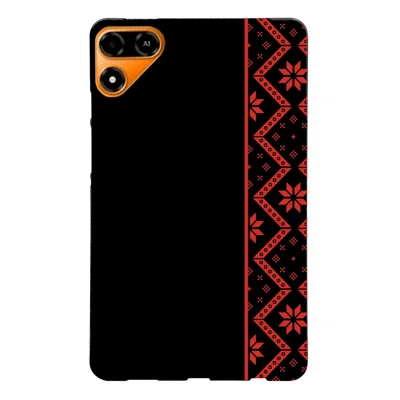 For TECNO Megapad SE2 Case Pattern Printing Soft TPU Tablet Cover - Red Ethnic Pattern
