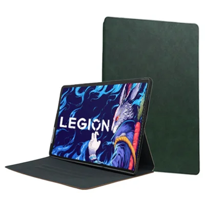 Für Lenovo Legion Y900 13 Stoßfester Case PU-Leder Tablet-Hülle mit Ständer - Grün