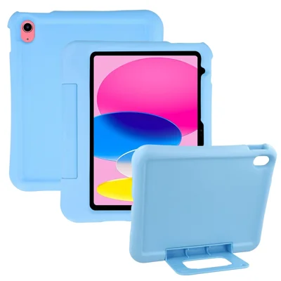 Funda protectora para iPad (2025) / iPad 10.9 (2022) con soporte plegable, cubierta de tableta antichoque EVA - Azul