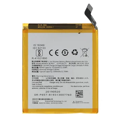 Para OnePlus 6 3.85V 3300 mAh Batería de Iones de Litio Recargable de Repuesto (Codificado: BLP657) (sin logotipo)