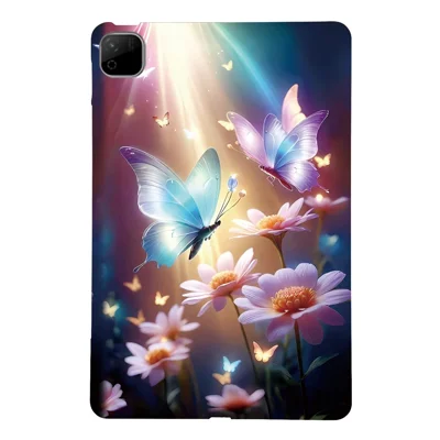 Coque pour Honor Pad X9b Max, coque tablette TPU souple fine avec motif imprimé - Papillon Floral