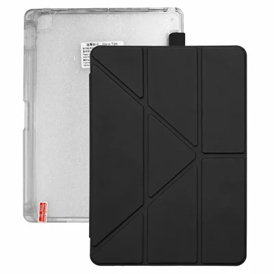 ZGA skyddsfodral till iPad 10,2 (2021) / (2019) / (2020), Y-vikt ställ PC + TPU surfplatta med pennfäste - Svart