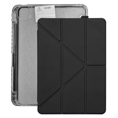 ZGA für iPad Pro 13 (2025) / (2024) Hülle Y-Fold-Ständer PC + TPU Tablet-Schutzhülle mit integriertem Stiftfach - Schwarz