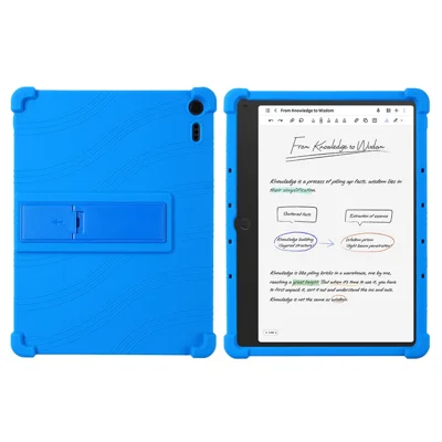 Cover per TCL Note A1 NXTPAPER con supporto regolabile, custodia protettiva in silicone per tablet - Blu scuro