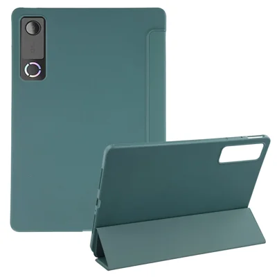 Fodral för Lenovo Legion Y900 11 PU-läder + Silicone Tri-Fold ställbar tabletcases - Svartgrön