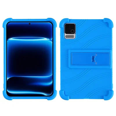 For vivo iQOO Pad Ultra Tablet Case Adjustable Kickstand Silicone Tablet Protective Cover - Dark Blue