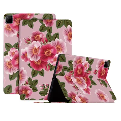 For Honor Pad X9b Max Case Flower Pattern Flip Stand PU Leather Tablet Cover - Wealthy Peony