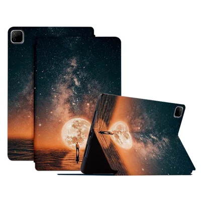 For Honor Pad X9b Max Case Starry Sky Pattern PU Leather Stand Tablet Cover - Bright Sky