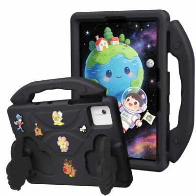 EVA Case Lenovo Idea Tab  /  Tab M11  /  Honor Pad V7  /  Huawei MatePad SE 11  /  Xiaomi Redmi Pad 2 11  /  SE  /  Pad 6 Pro  /  6  /  5 Pro  /  5 Cartoon Thumb Kickstand Shockproof Tablet Cover - Black