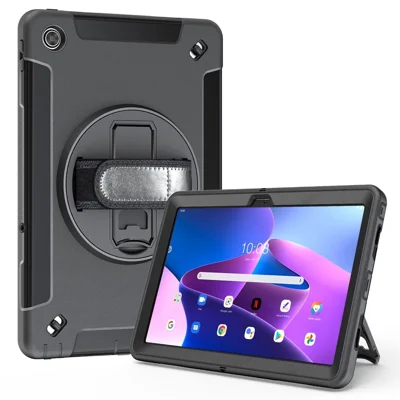 Ständer stoßfester Tablet-Case mit Handgriff und Schultergurt für Lenovo Tab M10 Plus (3. Gen) / Xiaoxin Pad 2022 10,6 Zoll, aus PC + TPU