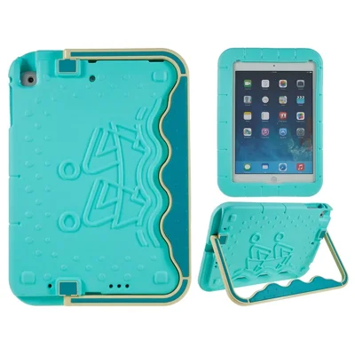 For iPad Air (2013) / Air 2 / iPad 9.7-inch (2017) / (2018) Paddling Boat Style  EVA + ABS Shockproof Case Adjustable Kickstand Tablet Protective Cover - Blue