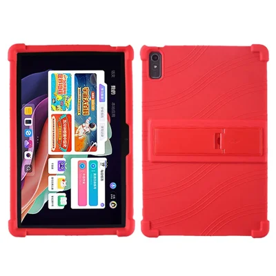 För Lenovo Tab P11 Gen 2 / Tab P11 2022 TB-350 Vinklingsbar Tablettfodral Mjukt Silikonfodral med Förstärkta Hörn och Stöd - Röd