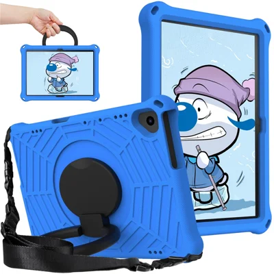 For Lenovo Tab M10 TB-X505F / TB-X605F (10.1") / M10 FHD REL TB-X605FC / TB-X605LC (10.1") /  Tab P10 TB-X705F (10.1") Shockproof Spider Web Texture Tablet Cover Kickstand Tablet Case - Blue