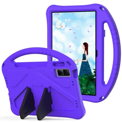 Tablet-Hülle für Xiaomi Redmi Pad / Oppo Pad / Huawei MatePad 10.4 (2020) / (2022) / Honor V6 mit tragbarem Griff, faltbarem Ständer, stoßfest, EVA-Schutzhülle - Lila