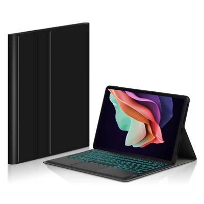 Für Lenovo Tab P11 Gen 2 Hintergrundbeleuchtung Touchpad Bluetooth-kompatible Tastatur mit Stiftschlitz Ledertablet-Hülle