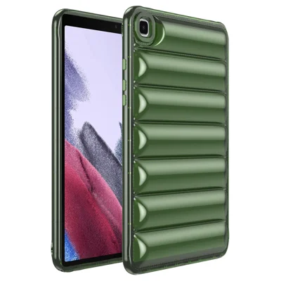 Funda de tableta TPU con diseño de chaqueta acolchada para Samsung Galaxy Tab A7 10.4 (2020) / (2022) T505 T500, cubierta antiarañazos - Verde