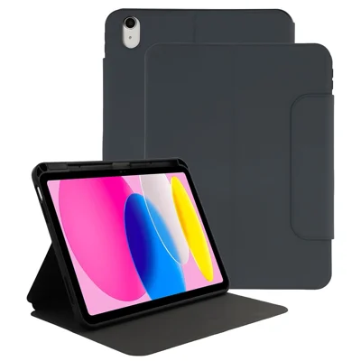 Чехол-подставка из искусственной кожи для iPad (2025) / 10,9 (2022), с магнитной застежкой, черный